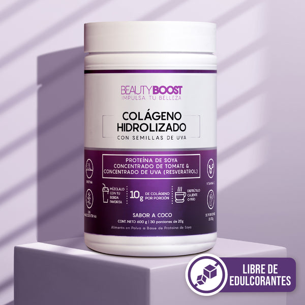 COLÁGENO HIDROLIZADO CON RESVERATROL - CON SABOR A COCO - SIN EDULCORANTES