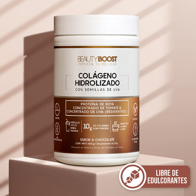 Colágeno hidrolizado con resveratrol sin edulcorantes - sabor a chocolate - Ahorra $39.000
