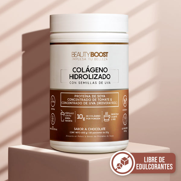 COLÁGENO HIDROLIZADO CON RESVERATROL - SABOR CHOCOLATE - SIN EDULCORANTES