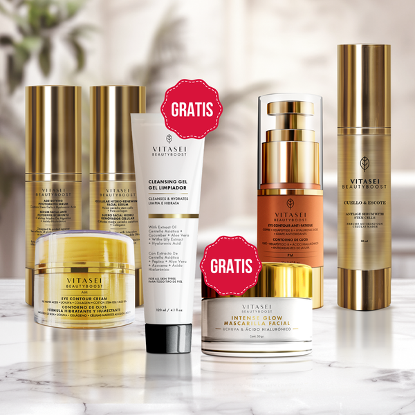 KIT SERUMS + CONTORNOS + SERUM CUELLO + HYDROBOOSTER - GRATIS MASCARILLA DE UCHUVA Y GEL LIMPIADOR