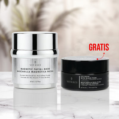 Mascarilla magnética con lodo del Mar Muerto y polvo de perla + GRATIS Parches de ojos con caviar
