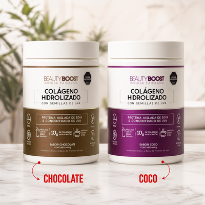 Dúo colágeno hidrolizado con resveratrol - chocolate + coco