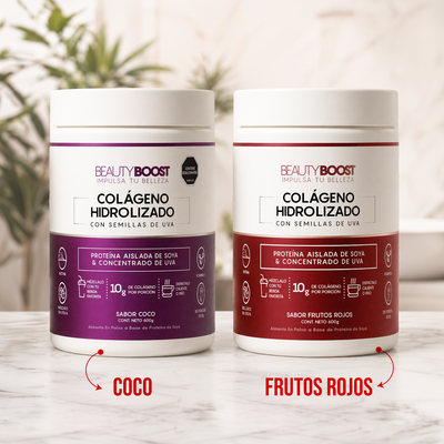 Dúo colágeno hidrolizado con resveratrol (frutos rojos + coco)