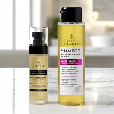 Kit crecimiento natural  - activador capilar + shampoo con cebolla y cúrcuma