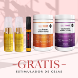 KIT SERUMS FACIALES DÍA Y NOCHE + 2 COLÁGENOS HIDROLIZADOS + GRATIS ESTIMULADOR DE CEJAS