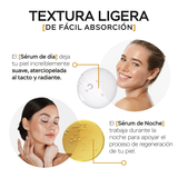 KIT SERUMS FACIAL DIA Y NOCHE  CON CÉLULAS MADRE, COLÁGENO Y ÁCIDO HIALURÓNICO.