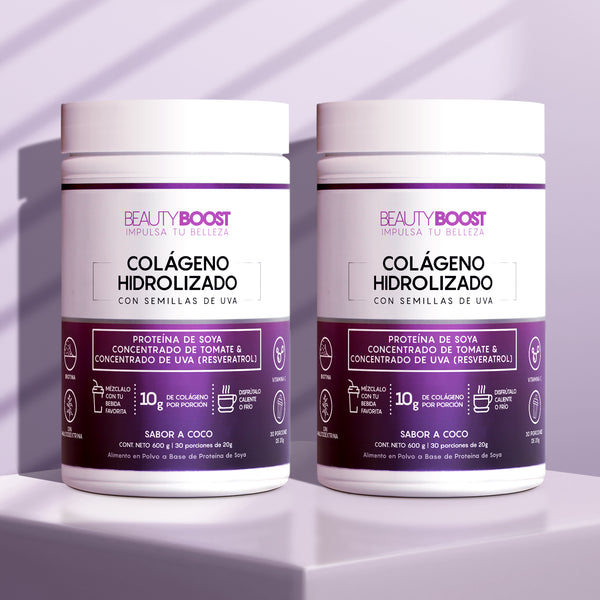 DÚO COLÁGENO HIDROLIZADO CON RESVERATROL SIN EDULCORANTES - SABOR A COCO
