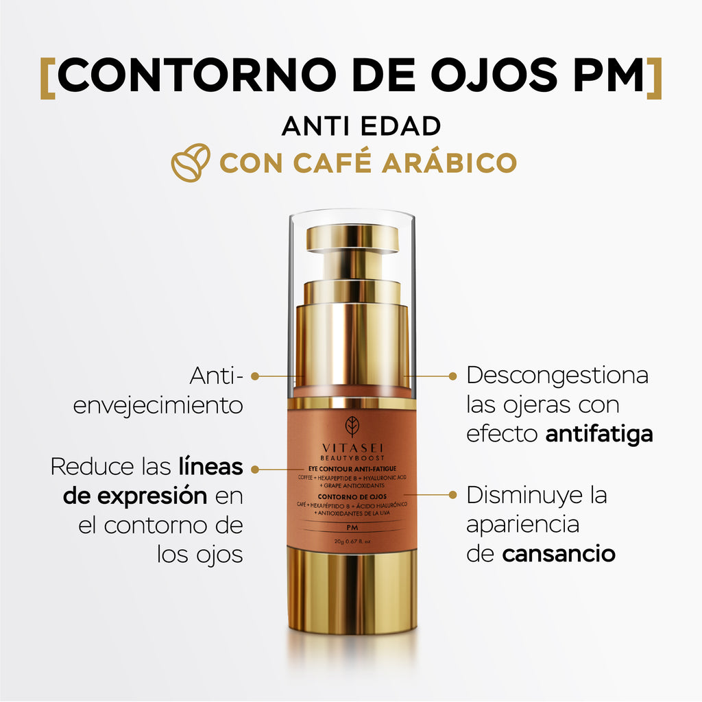 KIT CONTORNOS DE OJOS DíA EFECTO FRÍO Y NOCHE ANTI-FATIGA CON CAFEÍNA