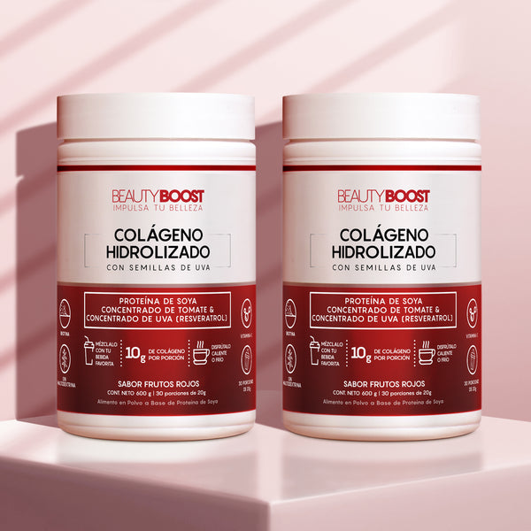 DÚO COLÁGENO HIDROLIZADO CON RESVERATROL SIN EDULCORANTES - SABOR A FRUTOS ROJOS