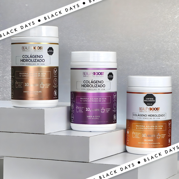 Kit 3 colágenos con resveratrol sabor coco + sin sabor + chocolate