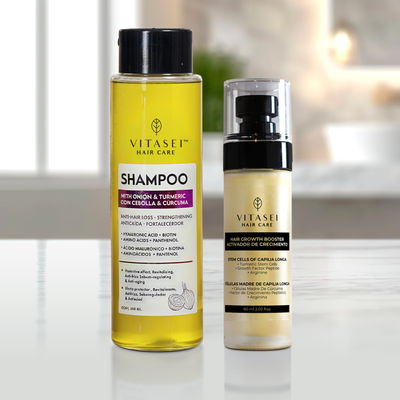 Kit anticaída - activador capilar + shampoo con cebolla y cúrcuma
