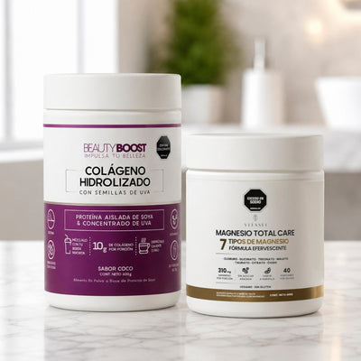 Colágeno Hidrolizado con Resveratrol sabor Coco 600 g + Magnesio Total Care 7 tipos