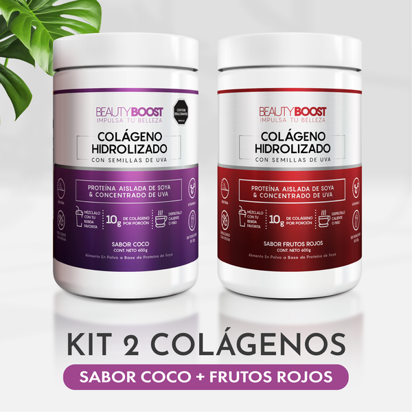 DÚO COLÁGENO HIDROLIZADO CON RESVERATROL (FRUTOS ROJOS + COCO)