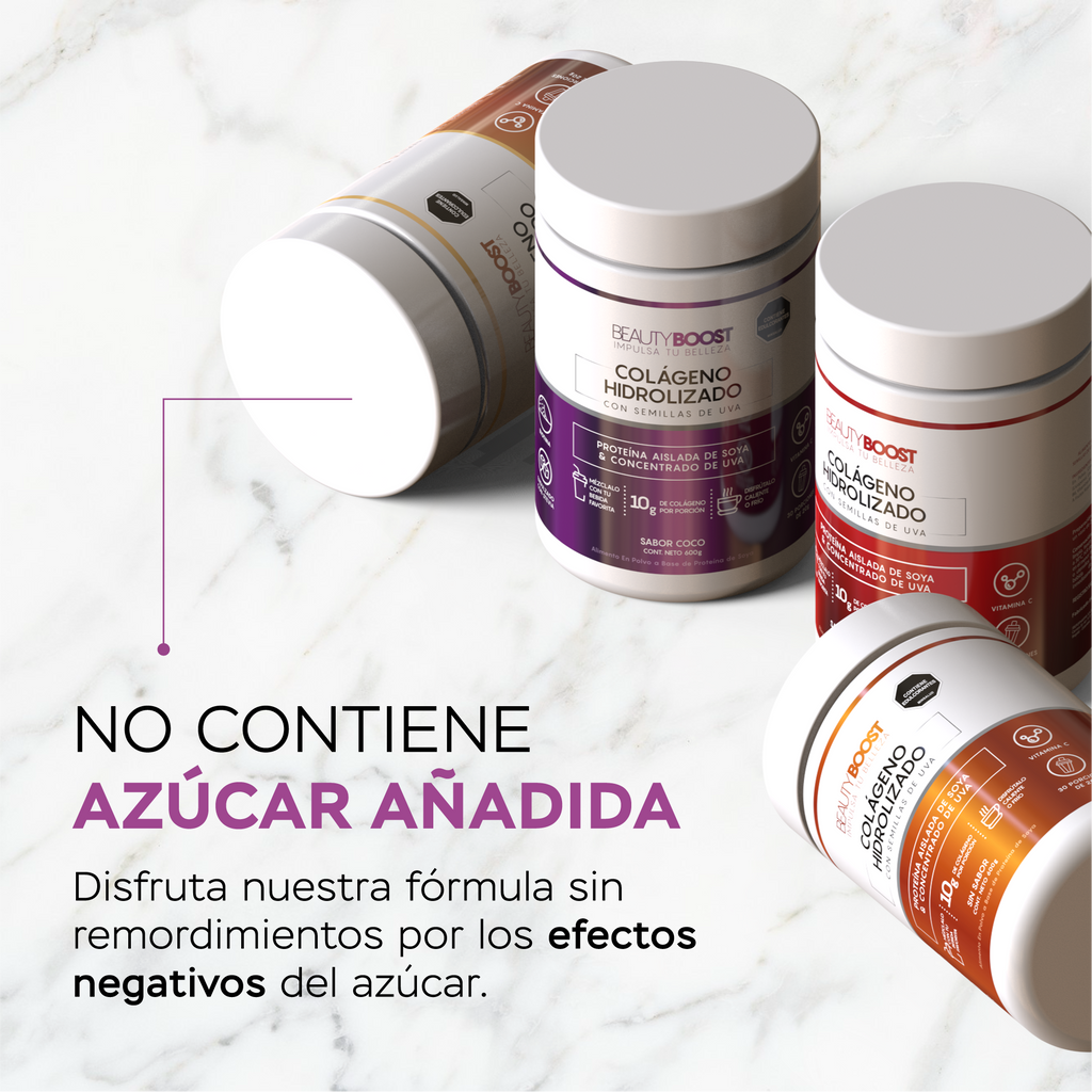 DÚO COLÁGENO HIDROLIZADO CON SEMILLAS DE UVA - SIN SABOR + COCO