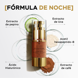 CONTORNO DE OJOS NOCHE ANTI FATIGA CON HEXA PÉPTIDOS + ÁCIDO HIALURÓNICO + ANTIOXIDANTES