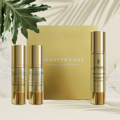 Beauty box sérums faciales con células madre día + noche + cuello y escote