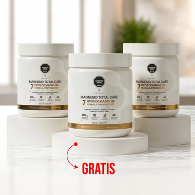 Paga 2 Lleva 3 - Magnesios Total Care – 7 tipos de magnesio fórmula efervescente