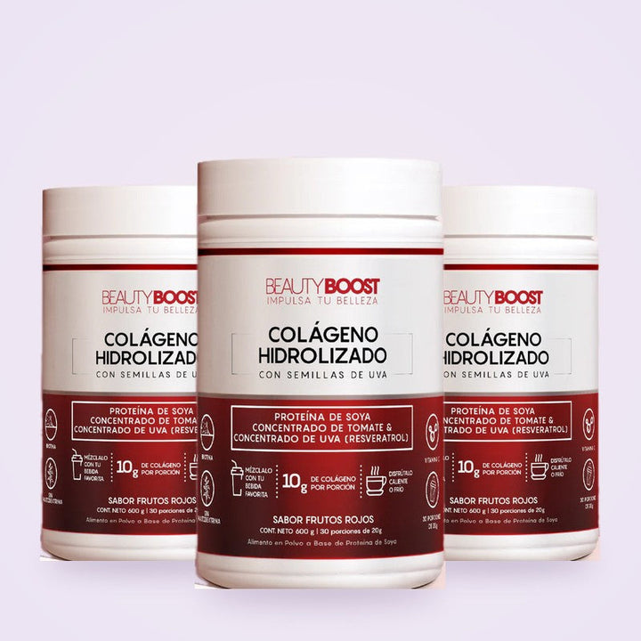 Kit x3 colágeno frutos rojos sin edulcorantes